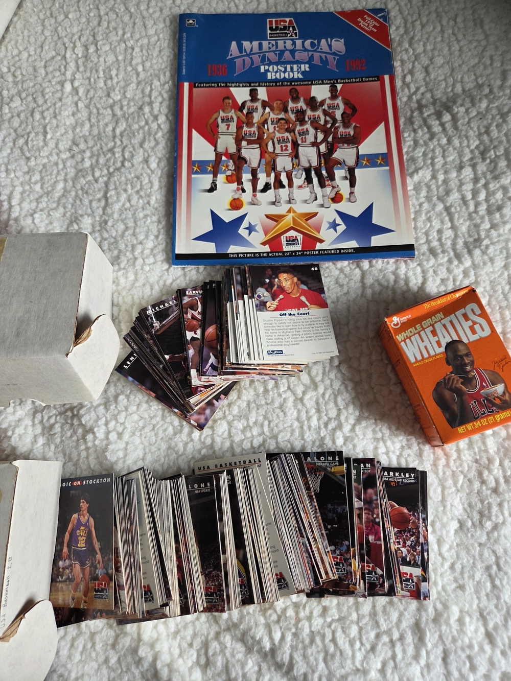 1992 USA Basjetball Dream Team Skybox Complete Sets M Jordan Wheaties Plus